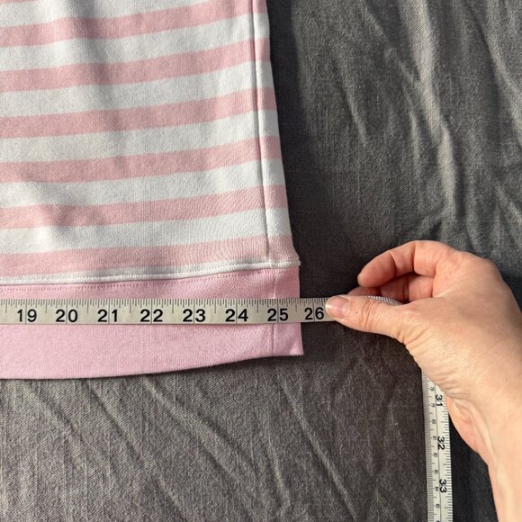 Pink and White Striped Cotton Sweatshirt - Picture 6 of 9